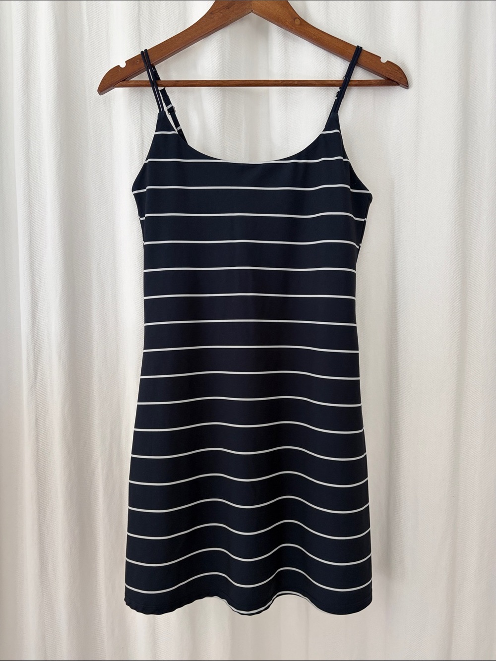 Abercrombie & Fitch Traveler Navy and White Striped Mini Slip Dress